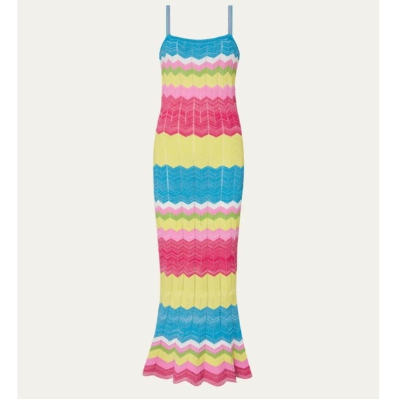 🌷MILLY Mermaid Chevron Maxi Dress - Picture 1 of 6